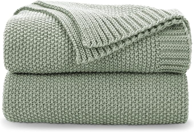 CozeCube Sage Green Throw Blanket by CozeCube