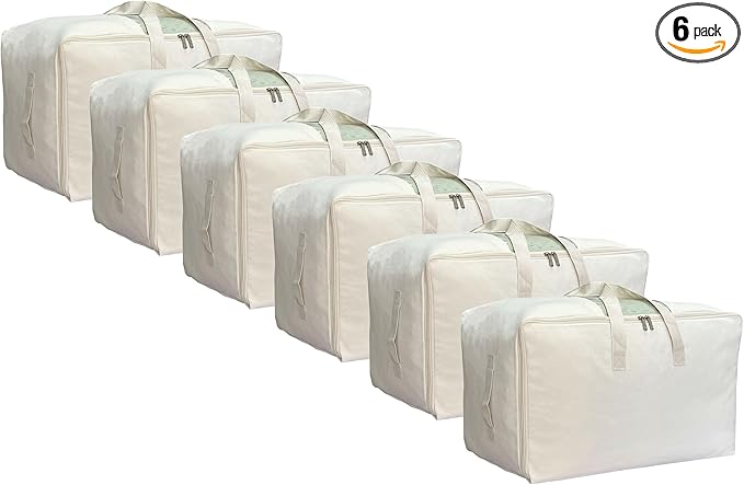 Soft Large Canvas Comforter Storage Bags by DoYiKe