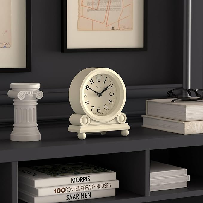 JONES CLOCKS® Maida Vale Mantel Clock | Small Traditional Desk Clock | Pale - Image 5