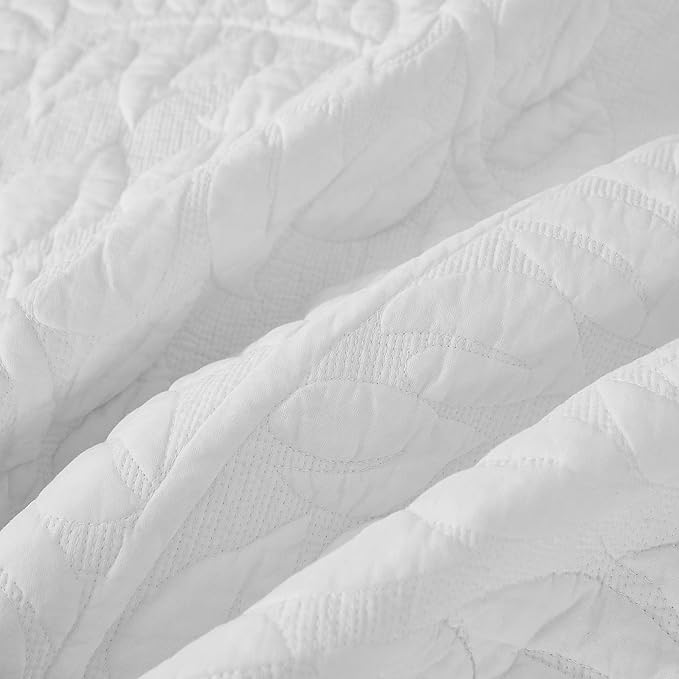 MarCielo 3-Piece 100% Cotton Oversized Bedspread Lightweight Quilt Coverlet - Image 6