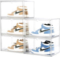 5 PACK XXL Shoe Storage Boxes Clear Stackable Acrylic Shoe Organizer by OMOPINSHOEBOX