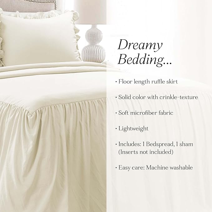 Lush Decor Ruffle Skirt Bedspread Set - Image 7