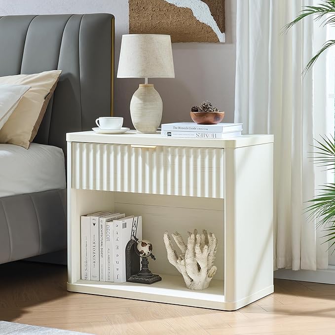 LEYAOYAO 31" Wide Fluted Nightstand Set of 2 - Image 4