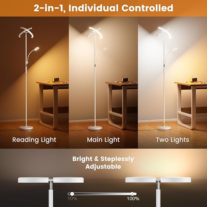 SIBRILLE White LED Floor Lamp - Image 4