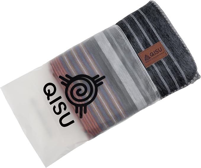QISU Alpaca Wool Blanket Throw | Large, Variegated | 85 x 65 inches | Ultra-Soft - Image 8