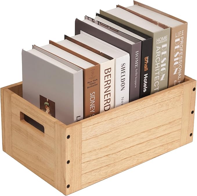 KIRIGEN Stackable Wood Storage Cube /Basket/ Bins Organizer by KIRIGEN