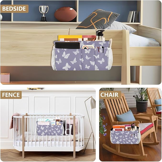 Bedside Caddy Hanging Bunk Bed Caddy Bed Organizer Hanging Pocket - Image 8