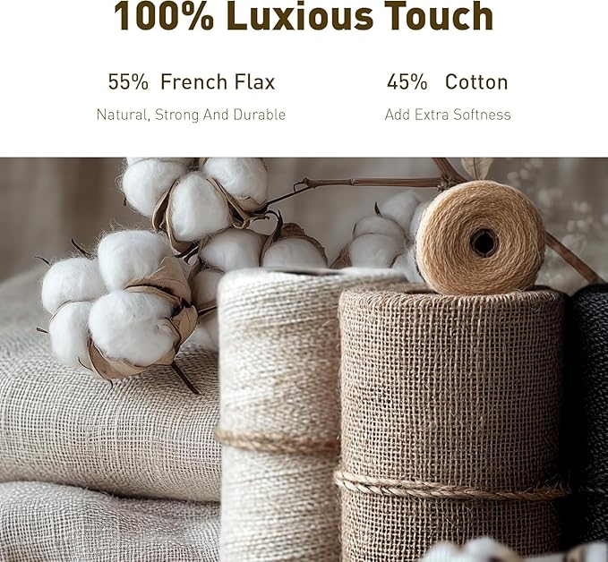 Hyde Lane Luxury Linen Quilt Set Queen Size, Organic European Flax Cotton Blend - Image 3