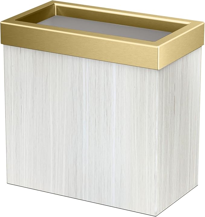 Gatco Modern Rectangle Wastebasket, 3 Gallon Capacity by Gatco