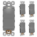 LIDER Minimalist Design Matte Finish Lighted Decorator Switch, Frameless Paddle by LIDER