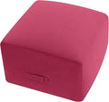 MeMoreCool Square Stuffed Pouf Ottoman Foot Rest, Floor Pouf Foot Stool by MeMoreCool