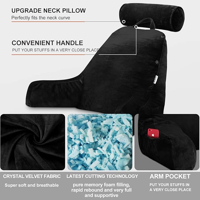mittaGonG Reading Pillow for Sitting in Bed Adult - Image 5