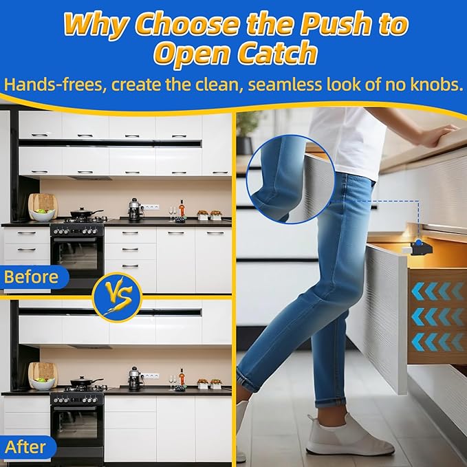 Magnetic Push Door Latch Jiayi 4 Pack Heavy Duty Push Magnets Cabinet Catches - Image 9
