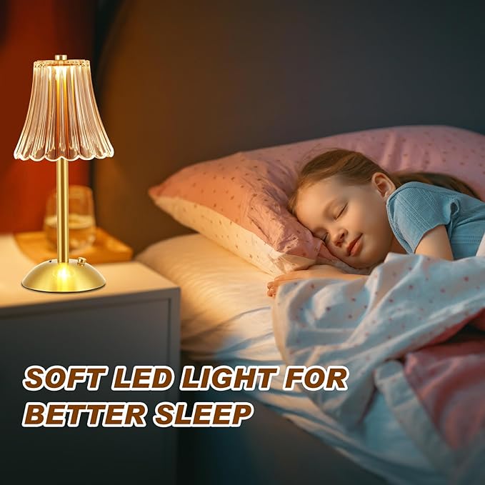 Liliful 30 Pcs Cordless Table Lamp Rechargeable Touch LED Small Gold Portable - Image 7