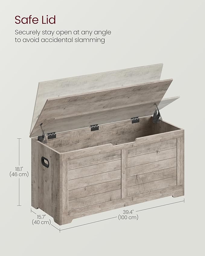 VASAGLE Storage Chest, Storage Bench - Image 3