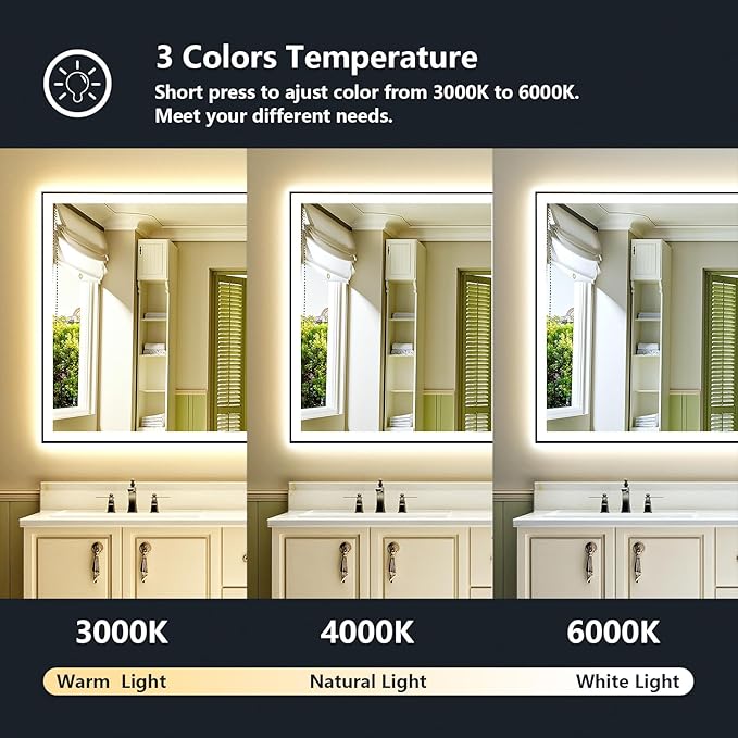 YEELAIT 72x36 Inch LED Bathroom Mirror - Image 5