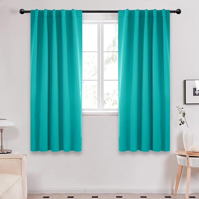 Deconovo Blackout Curtains, Thermal Insulated, W42 x L63 2 Panels, Back Tab by Deconovo