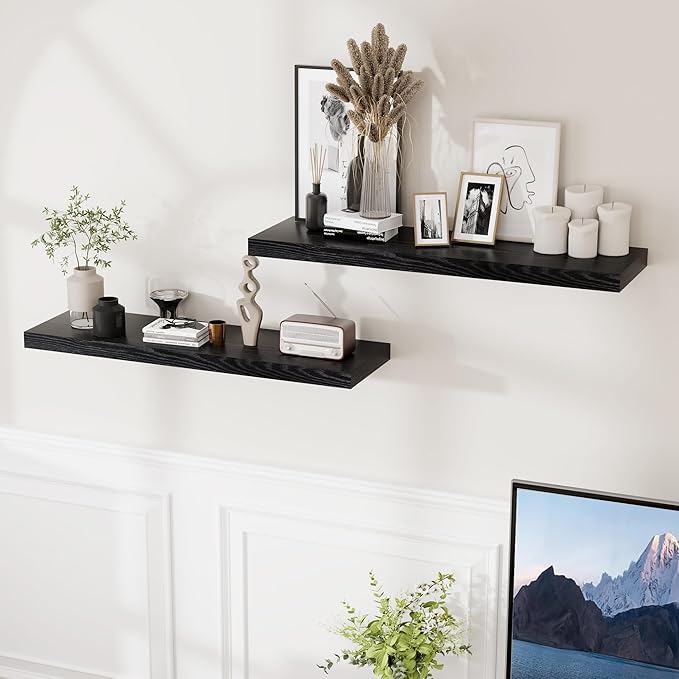 Fun Memories Floating Shelves for Wall, 36 x 9.3 Large Floating Shelf Wall - Image 2