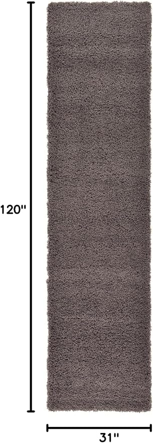 Unique Loom Solid Shag Collection Area Rug - Image 2