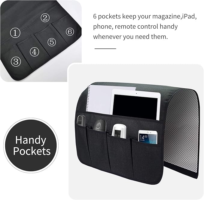 SYSOV Sofa Armrest Organizer, Remote Control Holder - Image 4