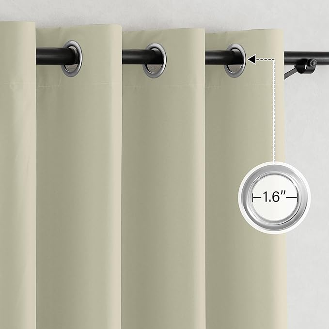 NICETOWN 100% Blackout Portable Curtains, Grommet Total Privacy Window - Image 2