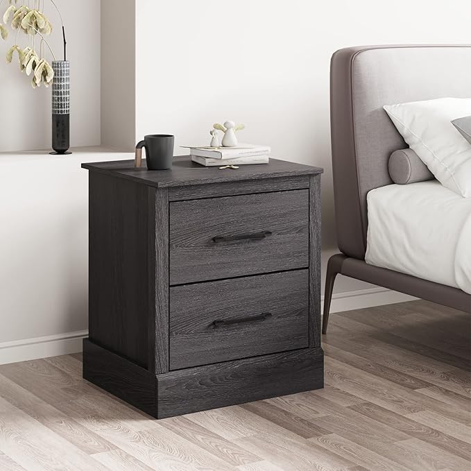 Giantex Farmhouse Nightstand Set of 2, Wood Bedside Table - Image 7