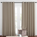 NICETOWN 50% Blackout Taupe Sliding Glass Curtains 2 Panels Set by NICETOWN