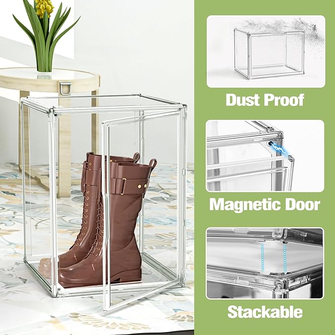 XX-Large Acrylic Display Case 11.4'' x 9.8'' x 15.3'', Boot Boxes - Image 3