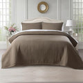KASENTEX Twin Quilt Set 68"x86" – Soft Washed 3-Layer Lightweight Bedspread by KASENTEX