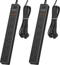 2 Pack Power Strip Surge Protector by Maxpw