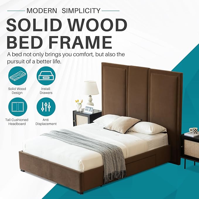 YUHUASHI Queen Size Bed Frame - Image 5