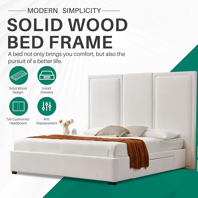YUHUASHI King Size Bed Frame - Image 5