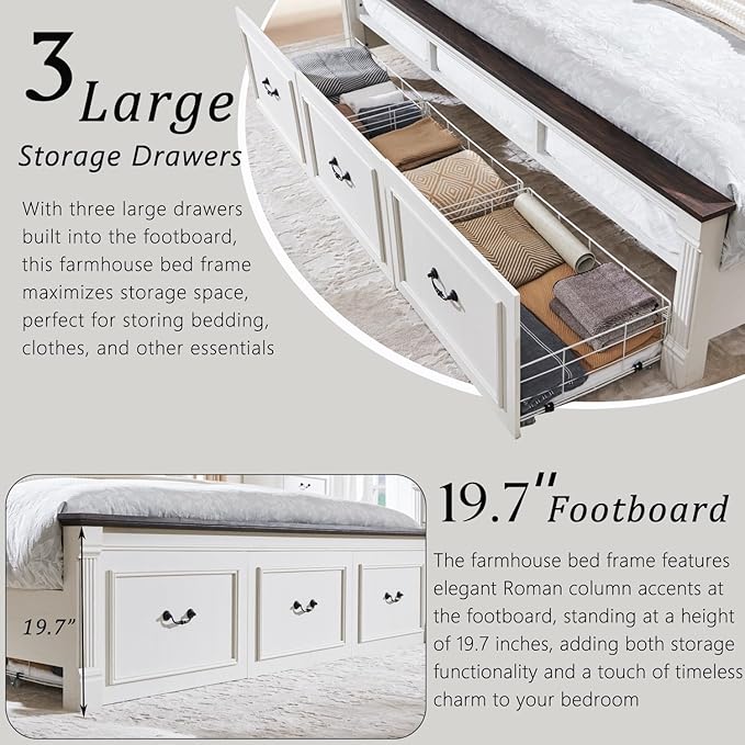 Farmhouse King Size Bed Frame - Image 5