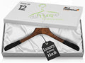 Premium Luxe Wooden Hangers for Women, Wide Shoulder Design for Dresses by AllHungUpHangers