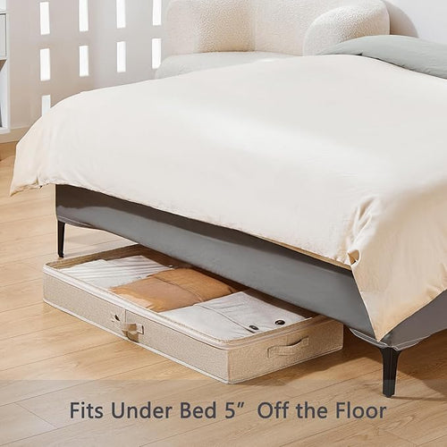 3 Pack Under Bed Storage Containers, Low Profile Underbed Shoes and Clothes - Image 2