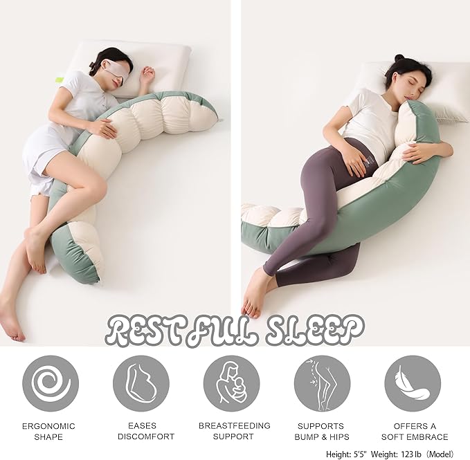 Peallow – Long Round Body Pillow - Image 5
