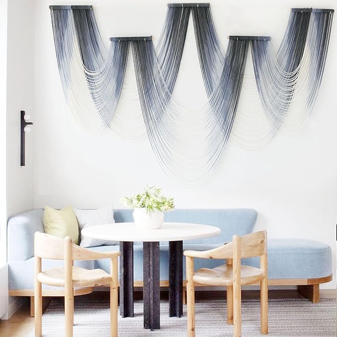 IOWER Large Macrame Wall Hanging Decor Dip-Dyed Macrame Wall Decor Wall Art - Image 2