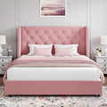 Full Bed Frame, Sturdy Wooden Slats Support, No Box Spring Required, Noise Free by HOMBCK