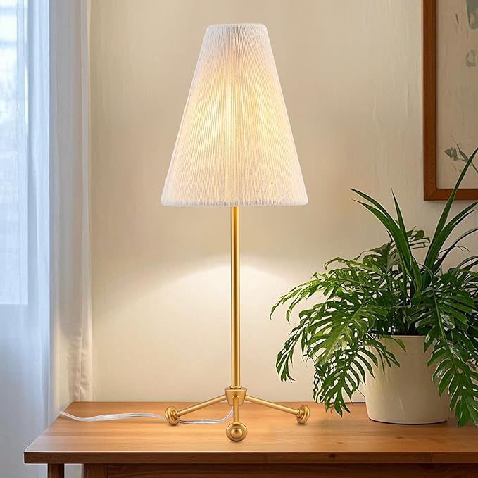 Small Minimalist Table Lamp for Bedroom, Cute Desk Lamp by VANZARLA