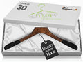 Premium Luxe Wooden Hangers for Women, Wide Shoulder Design for Dresses by AllHungUpHangers