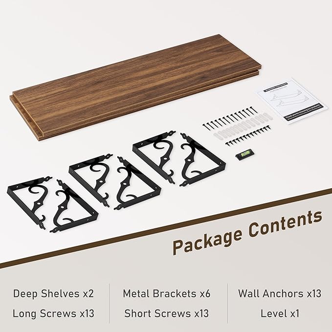 Dreamland Deep Floating Shelves, Wide Display Shelf Wall Mounted - Image 7