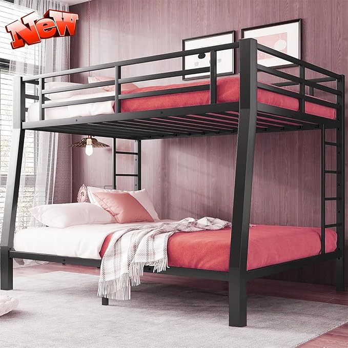 Higher Quality & Stronger Heavy Duty Metal Bunk Bed Frame Full XL Over Queen by Unknown