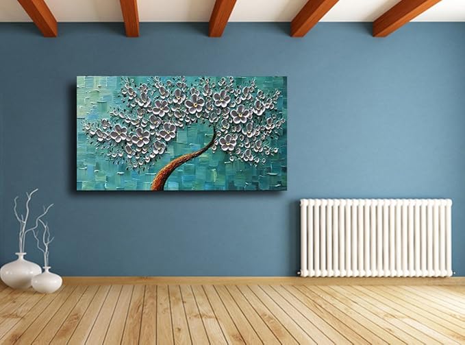 YaSheng Art- 3D Flowers Artwork Oil Painting On Canvas 100% Hand Painted - Image 4