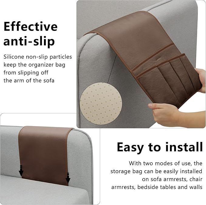 WETRBWEH Remote Control Holder for Armchair, Couch Caddy Organizer TV Remote - Image 6