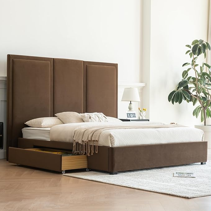 YUHUASHI King Size Bed Frame by YUHUASHI