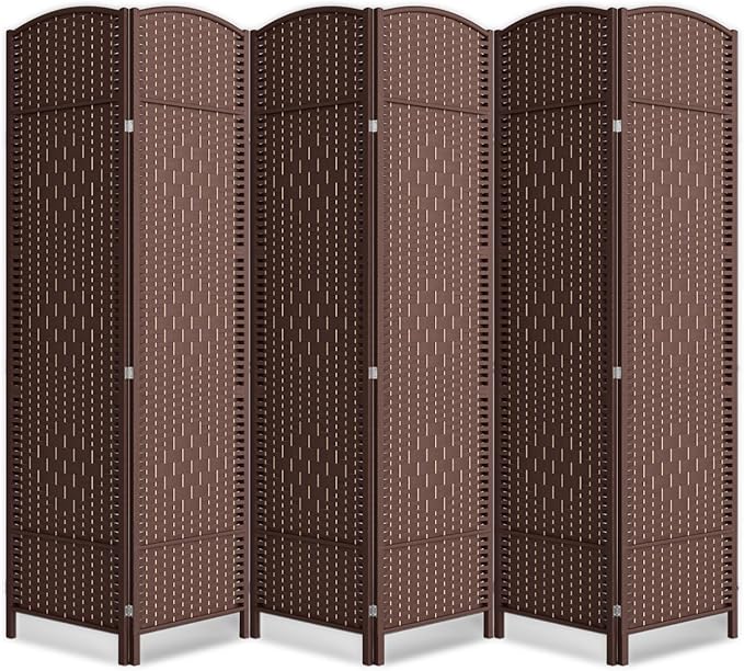 6 Panel Room Divider, 6Ft Folding Privacy Screen, Tall by cocosica
