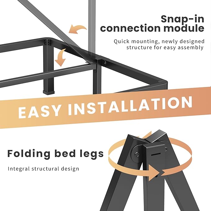 14 Inch Twin Heavy Duty 3500 lbs Bed Frame - Image 4