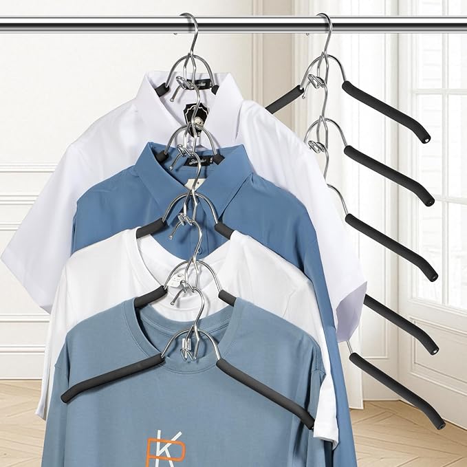 VWV Hangers, Space Saving Hanger, Heavy-Duty Stainless Steel Sweater and Shirt - Image 6