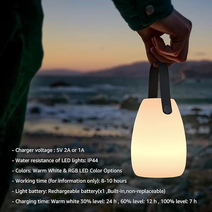 uuffoo 2 Pack Portable Outdoor Table Lamp - Image 3