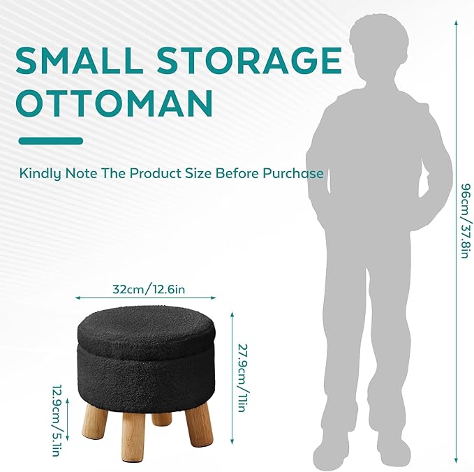 FIMIVIBI Small Foot Stool Ottoman - Image 2